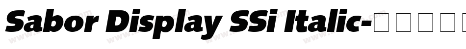 Sabor Display SSi Italic字体转换